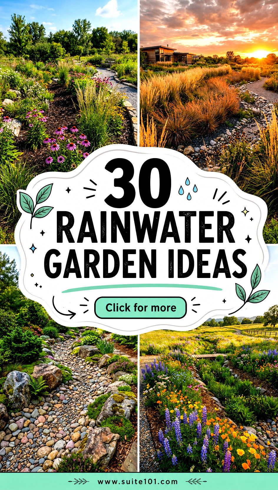 30 Rainwater Garden Ideas to Create a Beautiful Eco-Friendly Yard - 30 Rainwater Garden Ideas to Create a Beautiful Eco-Friendly Yard