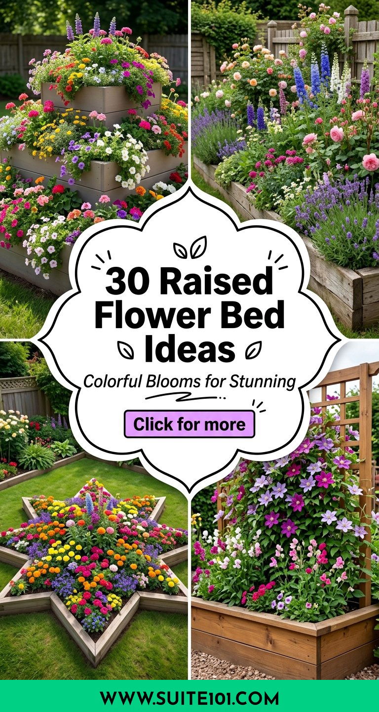 30 Raised Flower Bed Ideas Colorful Blooms for a Stunning Yard - 30 Raised Flower Bed Ideas: Colorful Blooms for a Stunning Yard