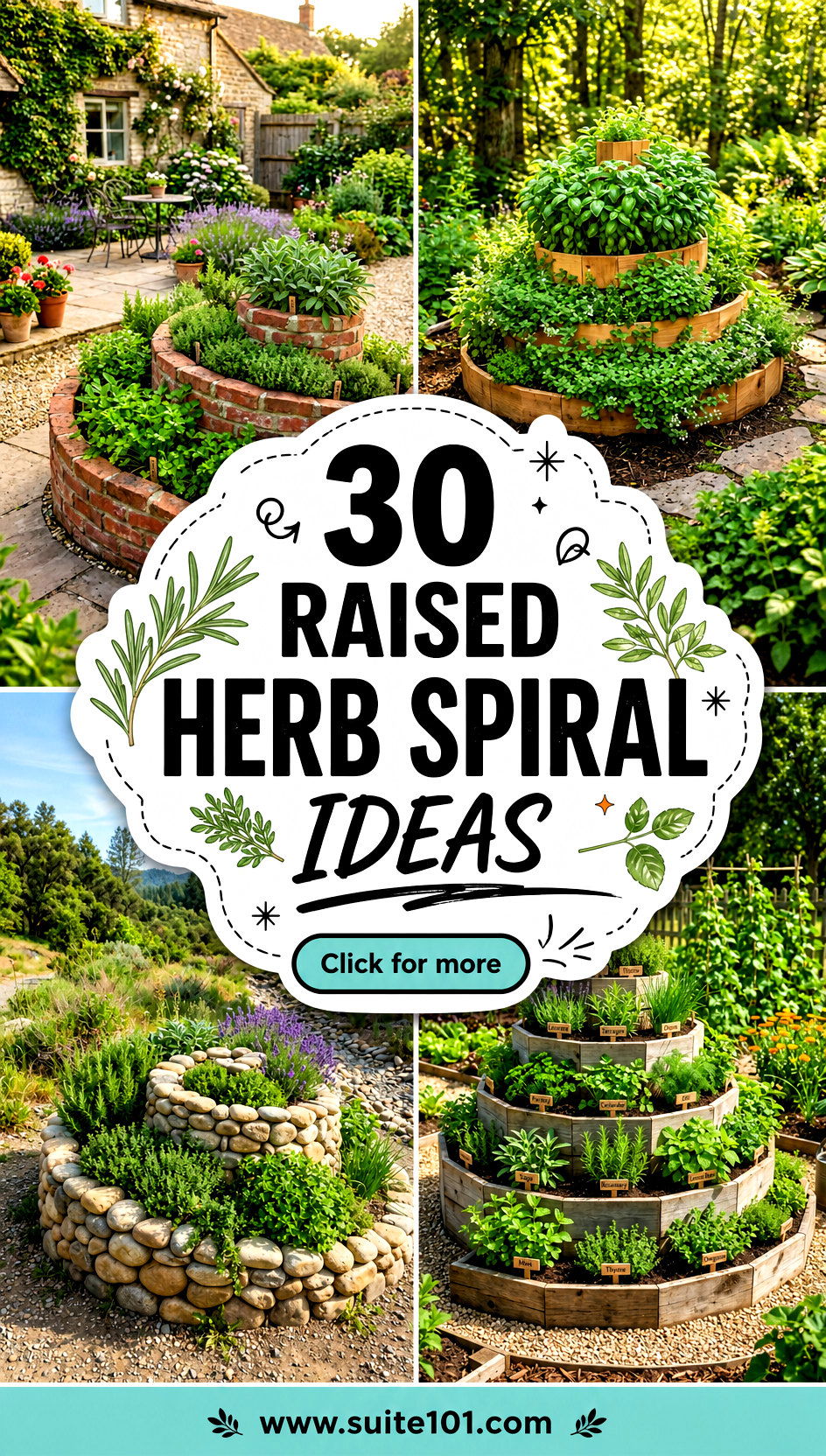 30 Raised Herb Spiral Ideas for Compact Garden Magic Now - 30 Raised Herb Spiral Ideas for Compact Garden Magic Now