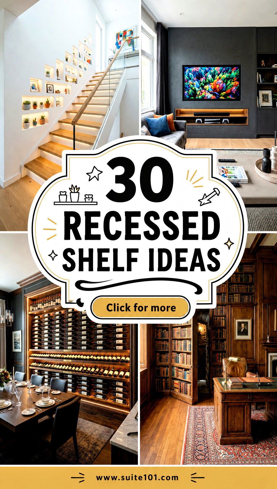 30 Recessed Shelf Ideas for Stylish Storage in Any Room - 30 Recessed Shelf Ideas for Stylish Storage in Any Room