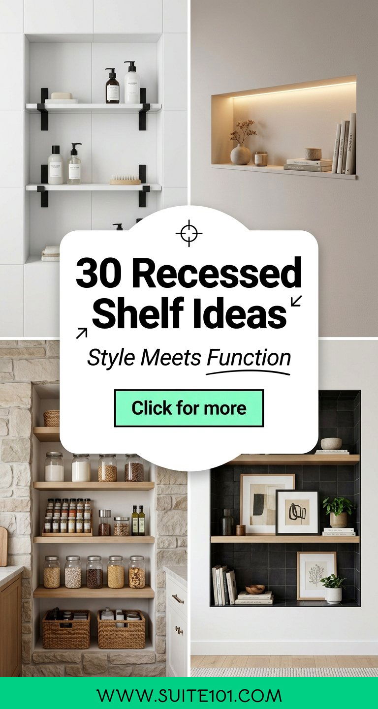 30 Recessed Shelf Ideas for Stylish Storage in Any Room - 30 Recessed Shelf Ideas for Stylish Storage in Any Room