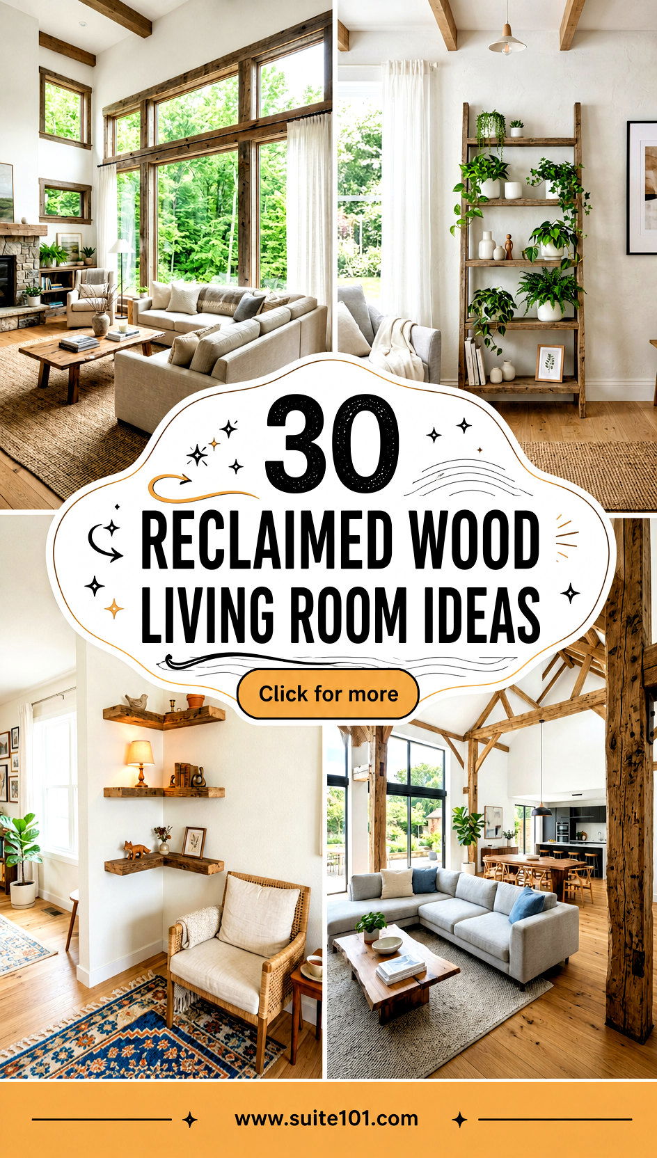 30 Reclaimed Wood Living Room Ideas for Rustic Modern Charm - 30 Reclaimed Wood Living Room Ideas for Rustic, Modern Charm