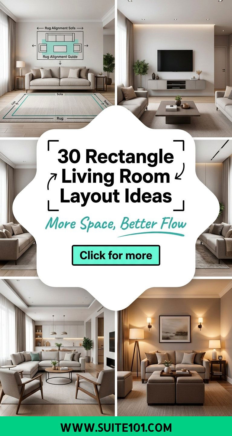30 Rectangle Living Room Layout Ideas to Maximize Space - 30 Rectangle Living Room Layout Ideas to Maximize Space