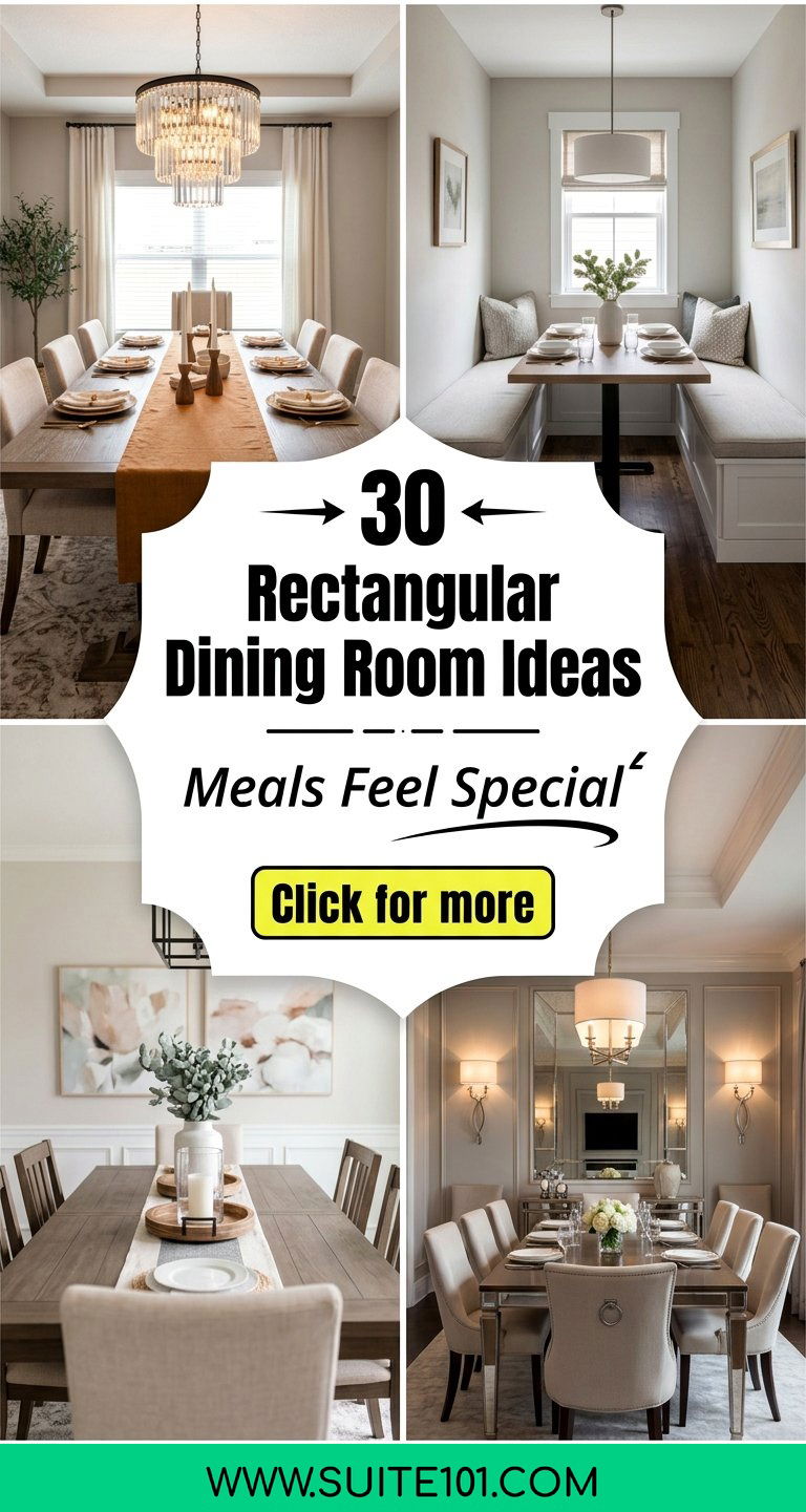 30 Rectangular Dining Room Ideas for Meals That Feel Special - 30 Rectangular Dining Room Ideas for Meals That Feel Special