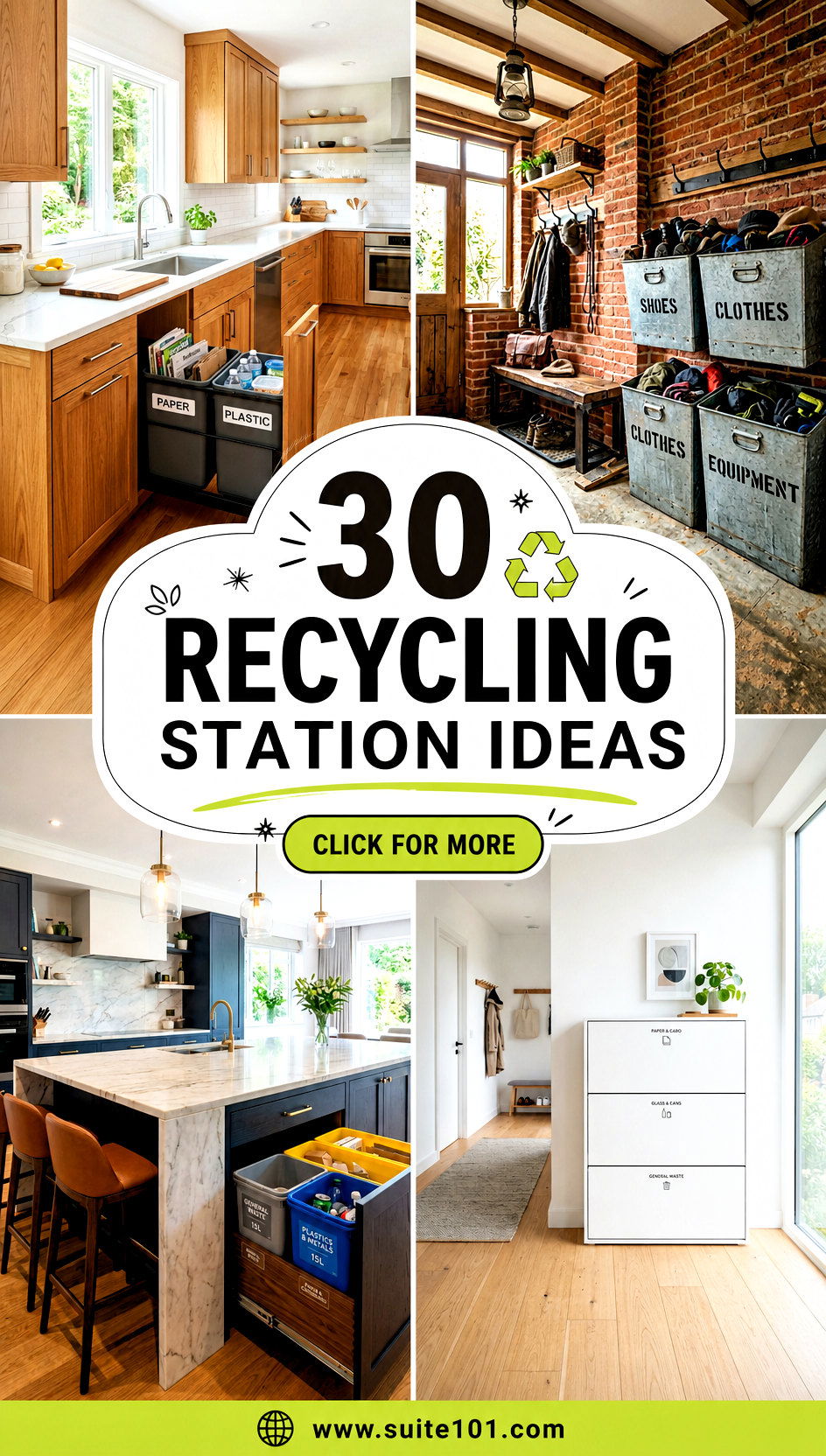 30 Recycling Station Ideas to Stay Organized and Go Green - 30 Recycling Station Ideas to Stay Organized and Go Green