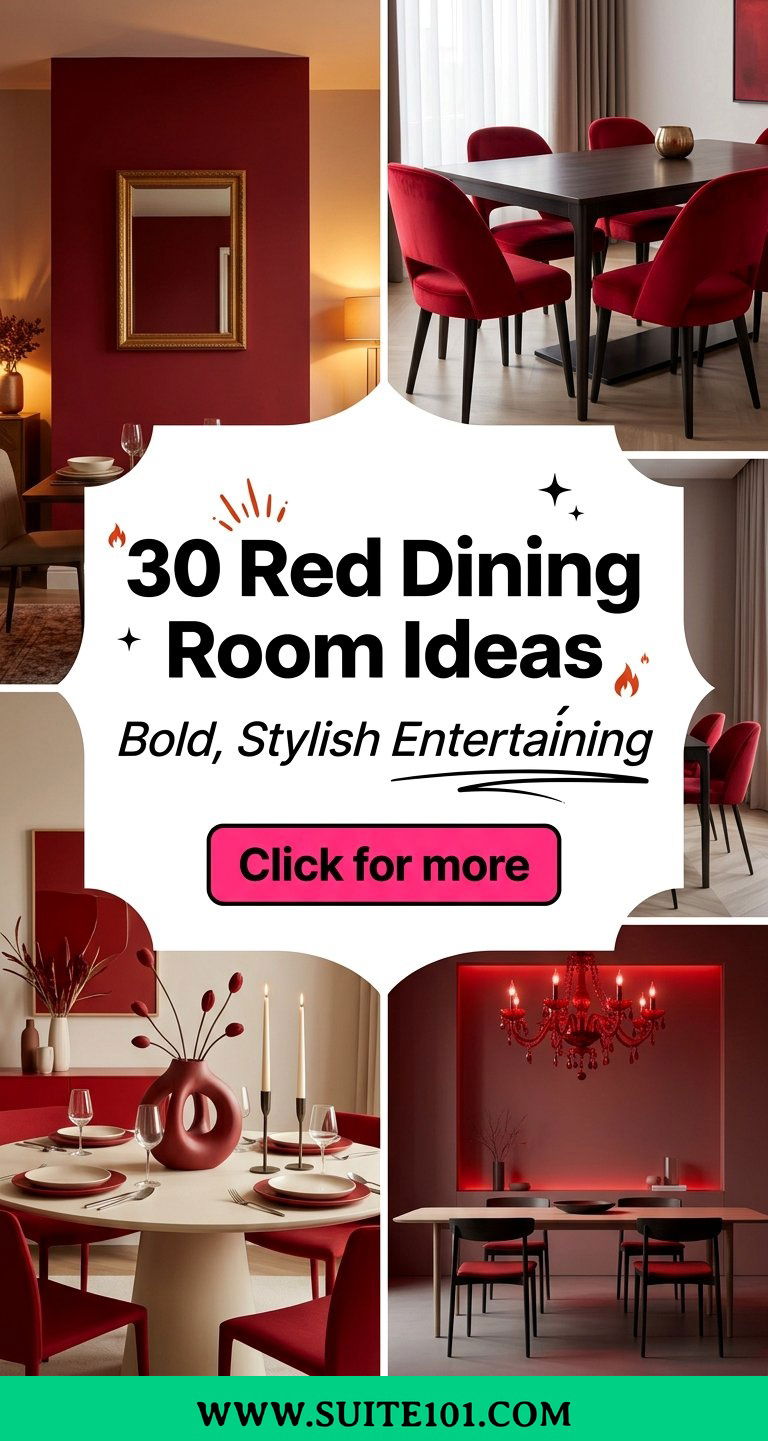 30 Red Dining Room Ideas for Bold Stylish Entertaining - 30 Red Dining Room Ideas for Bold, Stylish Entertaining