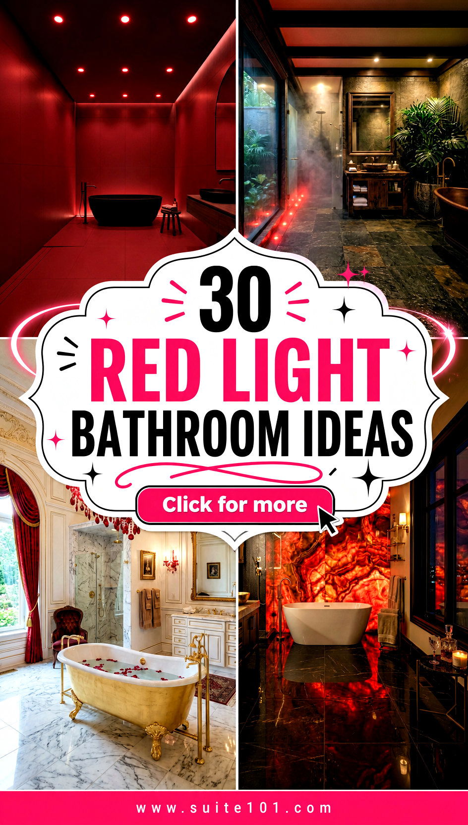 30 Red Light Bathroom Ideas for a Glam Cozy Glow That Wows - 30 Red Light Bathroom Ideas for a Glam, Cozy Glow That Wows