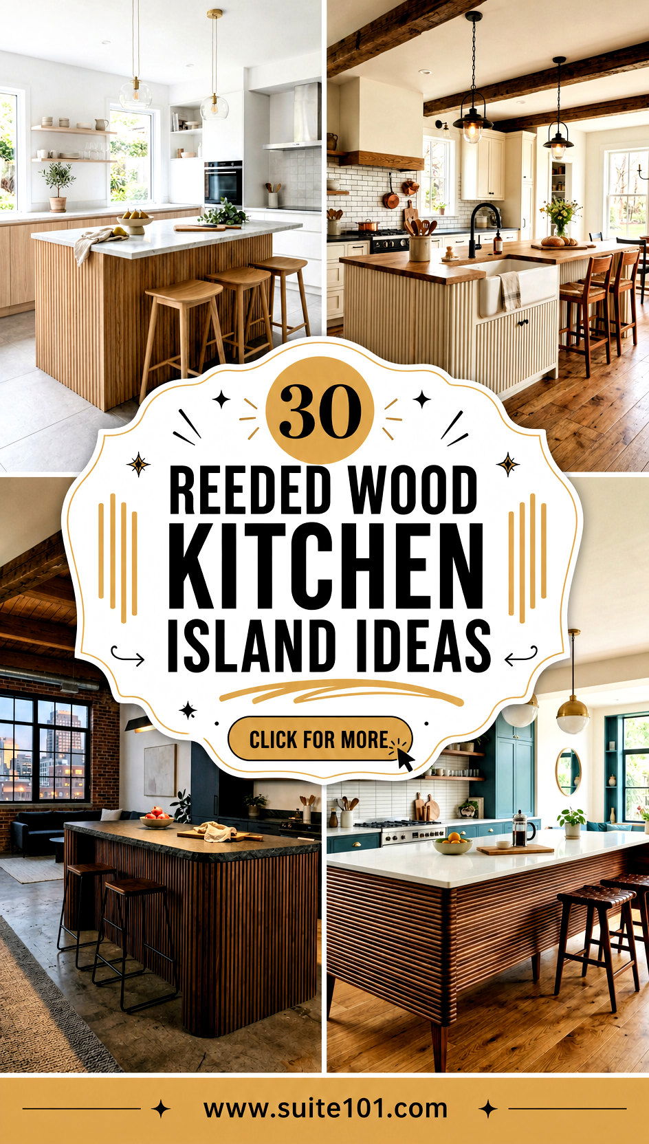 30 Reeded Wood Kitchen Island Ideas for a Modern Upgrade - 30 Reeded Wood Kitchen Island Ideas for a Modern Upgrade