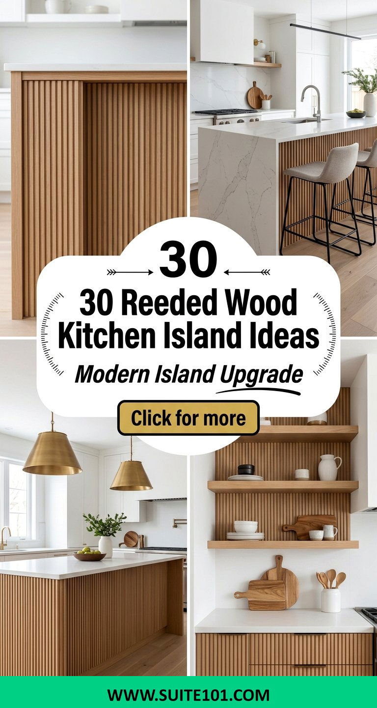 30 Reeded Wood Kitchen Island Ideas for a Modern Upgrade - 30 Reeded Wood Kitchen Island Ideas for a Modern Upgrade
