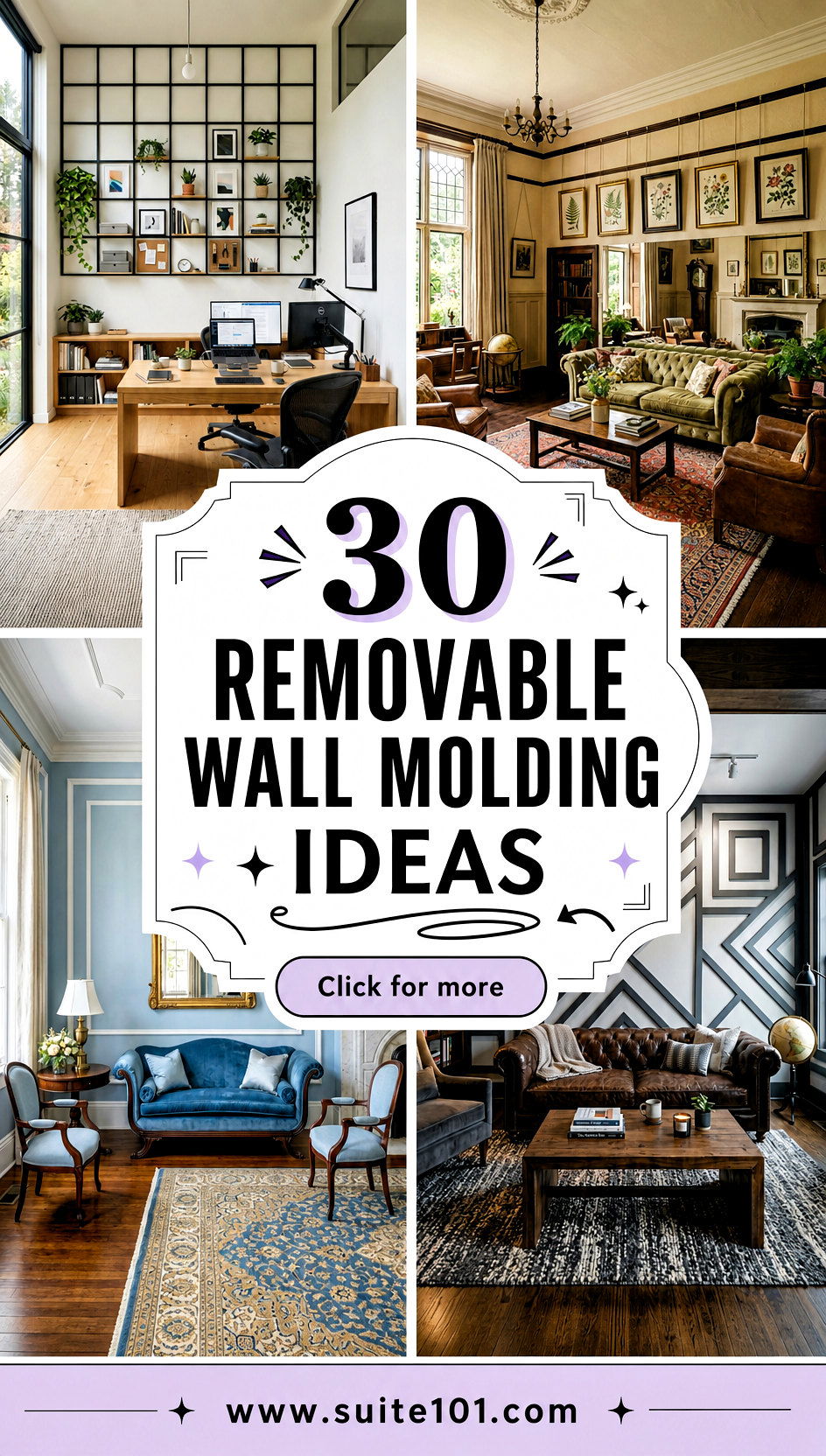 30 Removable Wall Molding Ideas for Designer Style-No Mess - 30 Removable Wall Molding Ideas for Designer Style-No Mess