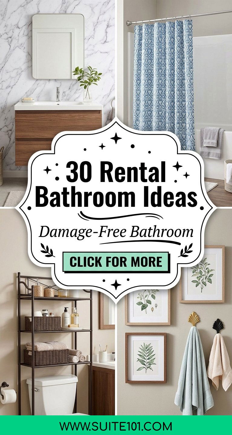 30 Rental Bathroom Ideas You Can Change Without Damage Fast - 30 Rental Bathroom Ideas You Can Change Without Damage Fast