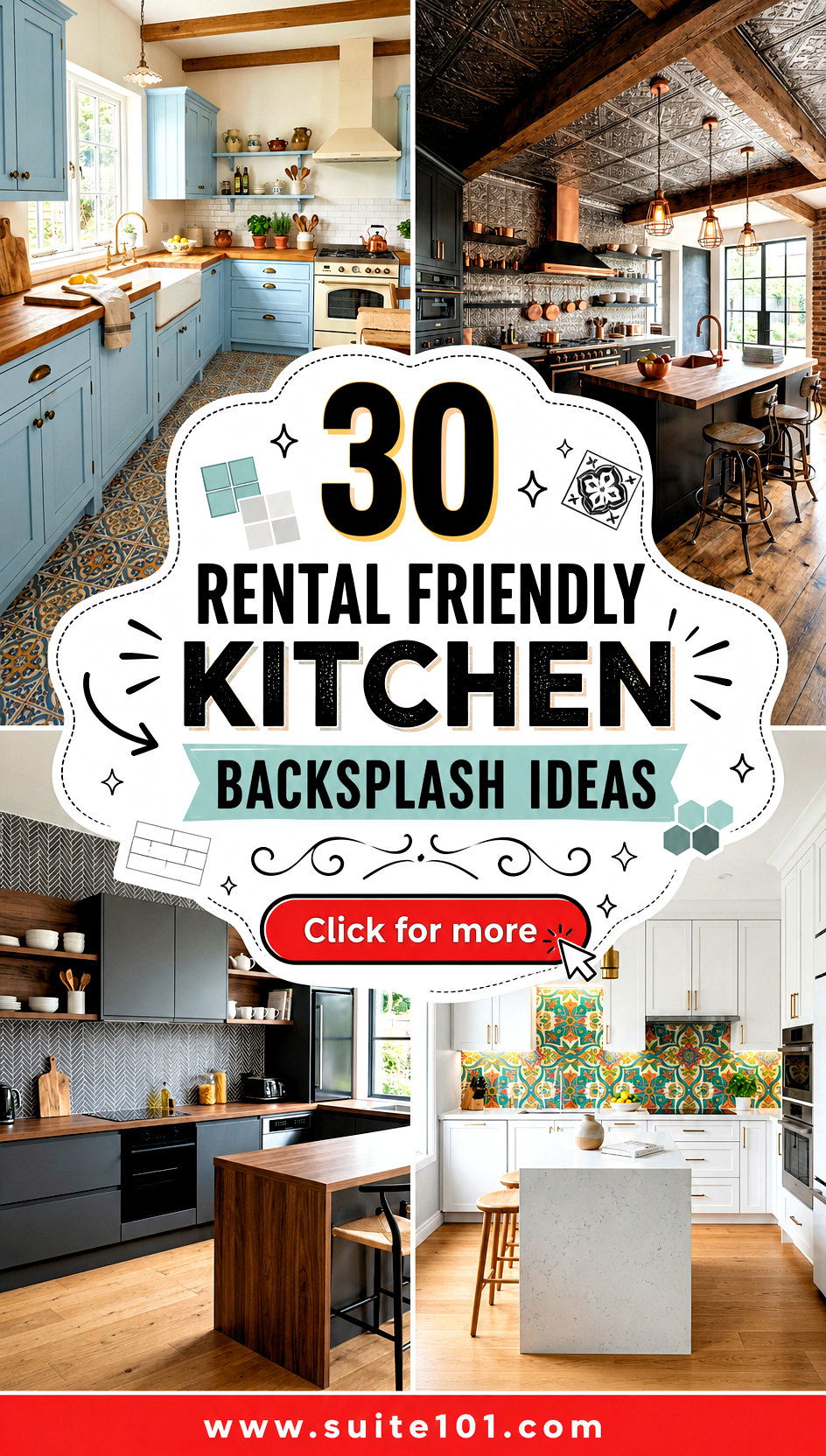30 Rental Friendly Kitchen Backsplash Ideas for Renters - 30 Rental Friendly Kitchen Backsplash Ideas for Renters