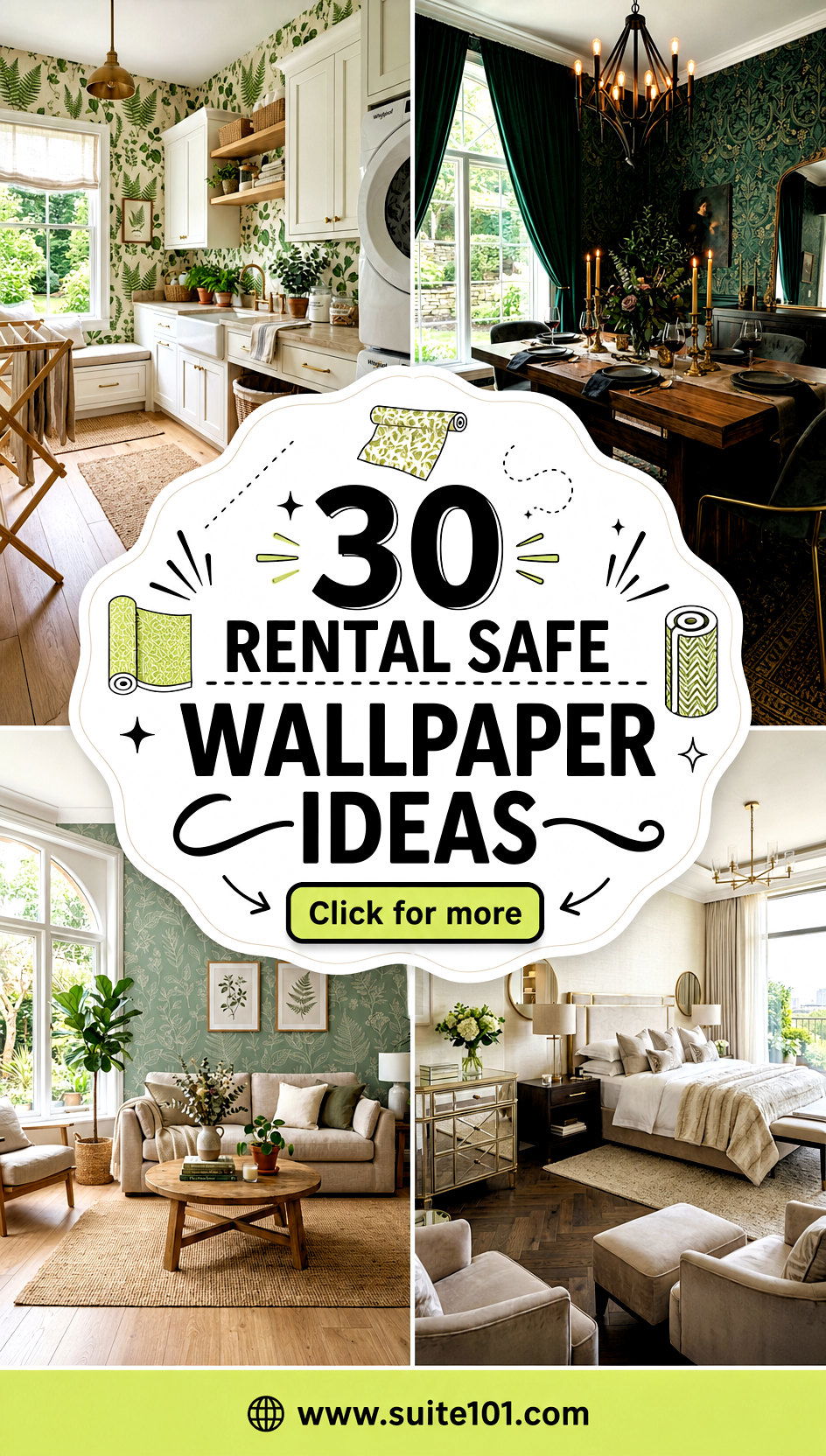 30 Rental Safe Wallpaper Ideas for Instant Peel-and-Stick Style - 30 Rental Safe Wallpaper Ideas for Instant Peel-and-Stick Style