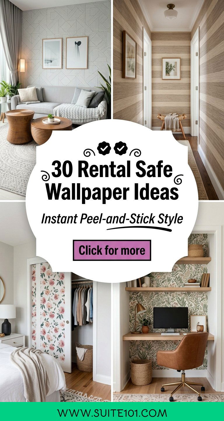 30 Rental Safe Wallpaper Ideas for Instant Peel-and-Stick Style - 30 Rental Safe Wallpaper Ideas for Instant Peel-and-Stick Style