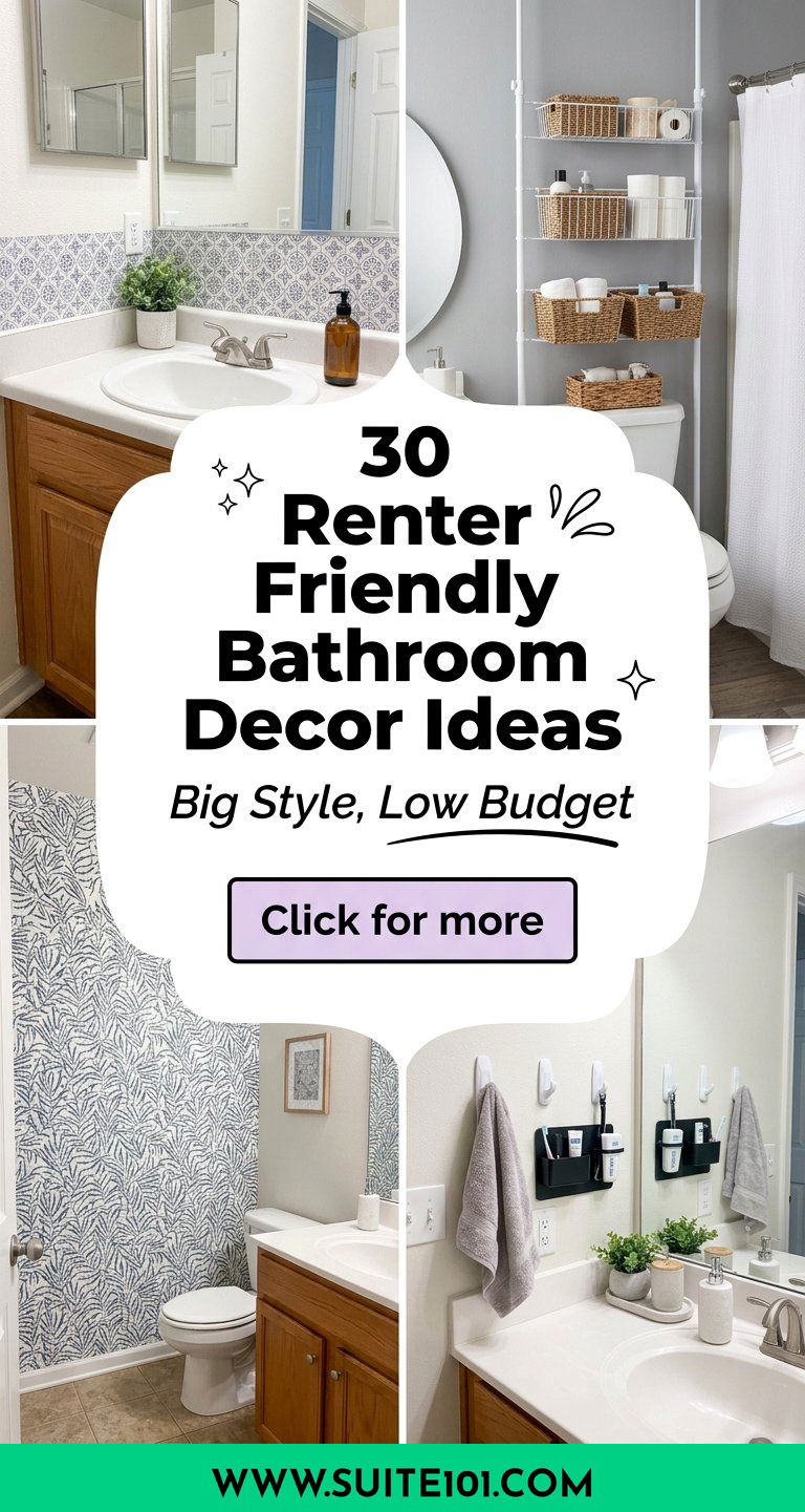 30 Renter Friendly Bathroom Decor Ideas for Big Style on a Budget - 30 Renter Friendly Bathroom Decor Ideas for Big Style on a Budget
