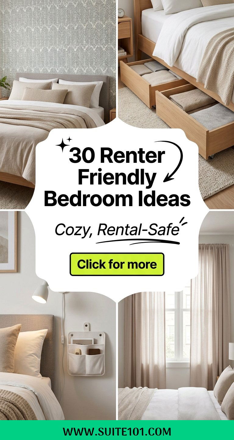 30 Renter Friendly Bedroom Ideas for Cozy Rental-Safe Style - 30 Renter Friendly Bedroom Ideas for Cozy, Rental-Safe Style