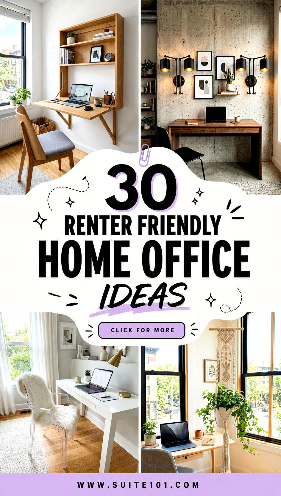 30 Renter Friendly Home Office Ideas for a Stylish Setup - 30 Renter Friendly Home Office Ideas for a Stylish Setup