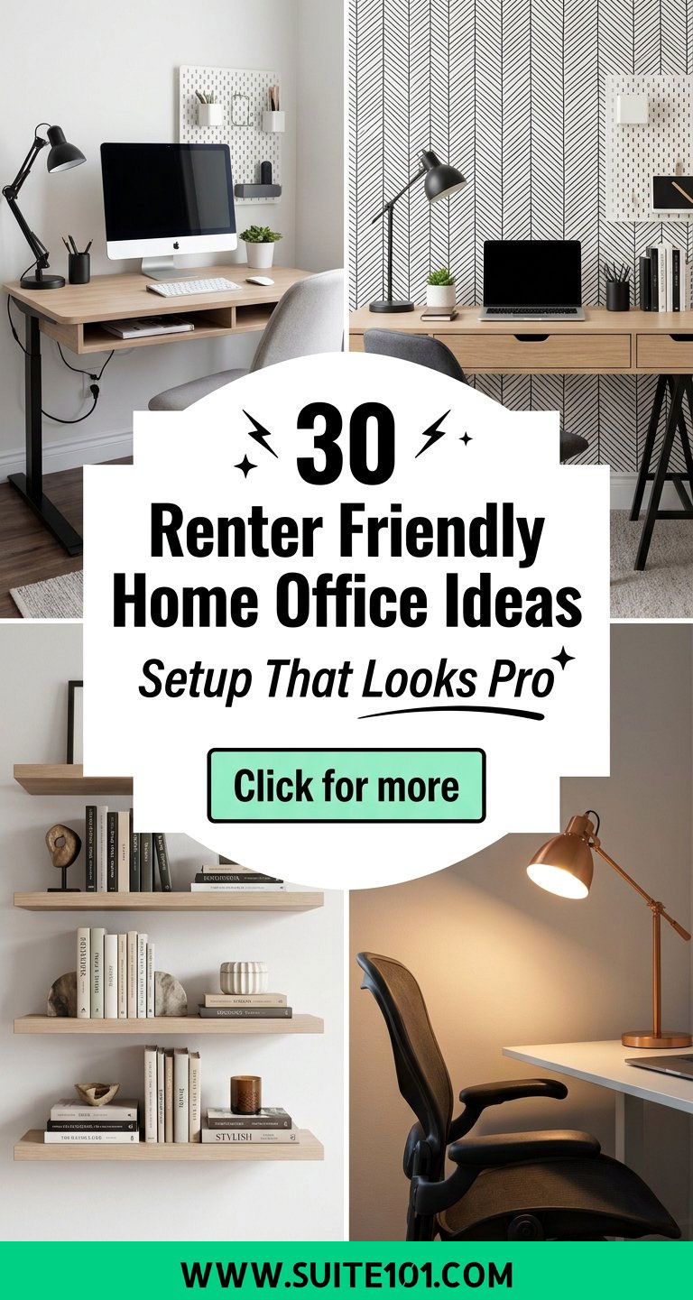 30 Renter Friendly Home Office Ideas for a Stylish Setup - 30 Renter Friendly Home Office Ideas for a Stylish Setup
