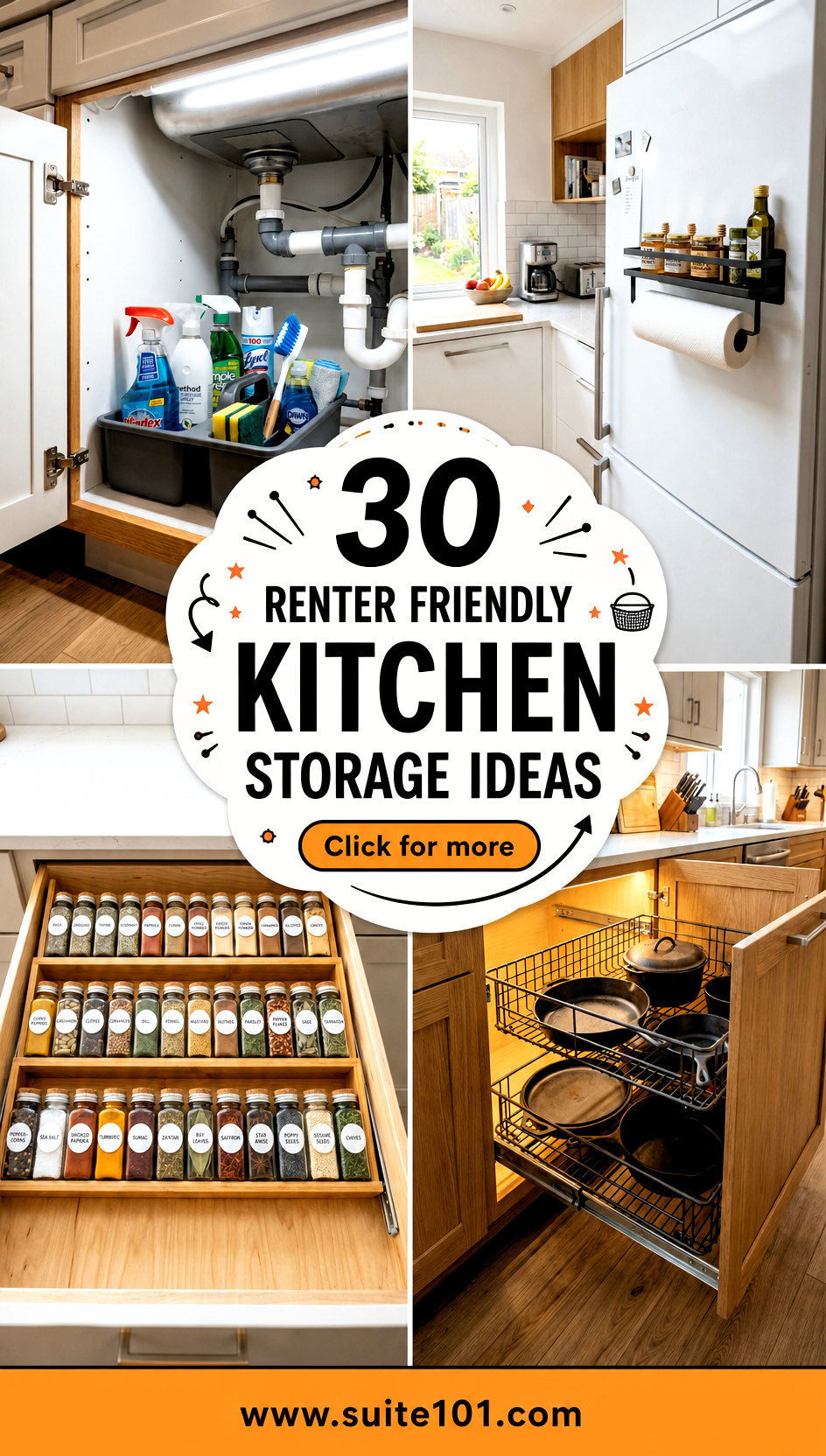 30 Renter Friendly Kitchen Storage Ideas to Maximize Small Spaces - 30 Renter Friendly Kitchen Storage Ideas to Maximize Small Spaces
