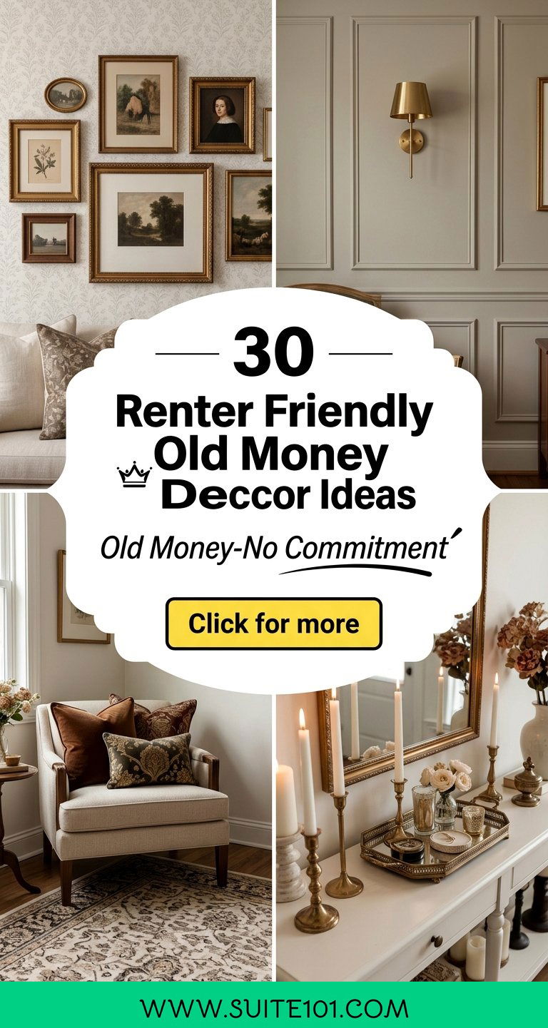 30 Renter Friendly Old Money Decor Ideas Without the Commitment - 30 Renter Friendly Old Money Decor Ideas Without the Commitment