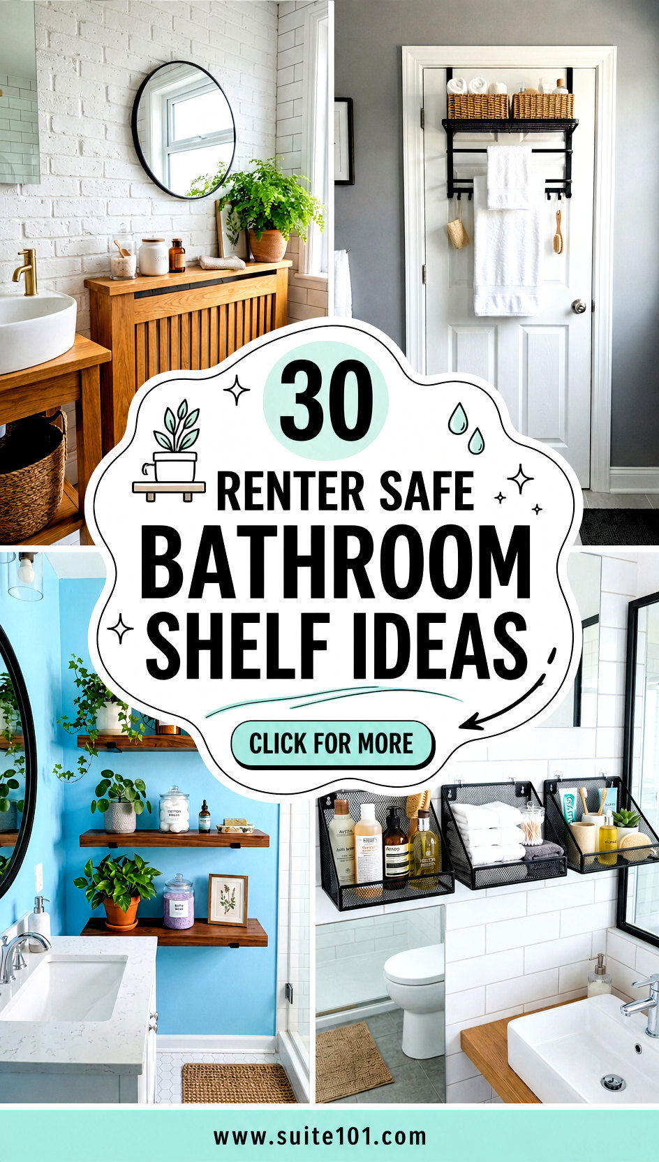 30 Renter Safe Bathroom Shelf Ideas for Small Spaces on Budget - 30 Renter Safe Bathroom Shelf Ideas for Small Spaces on Budget