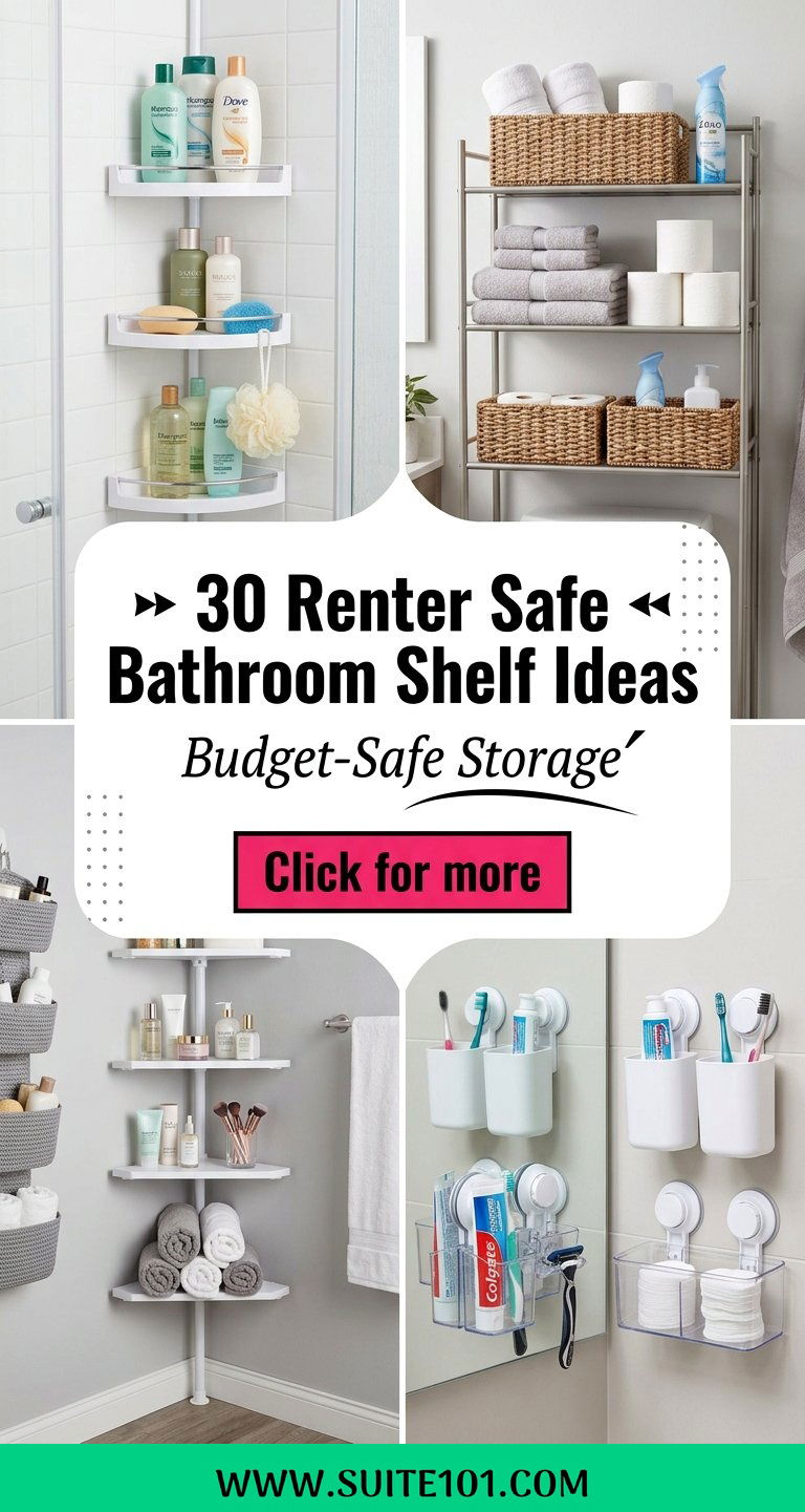 30 Renter Safe Bathroom Shelf Ideas for Small Spaces on Budget - 30 Renter Safe Bathroom Shelf Ideas for Small Spaces on Budget