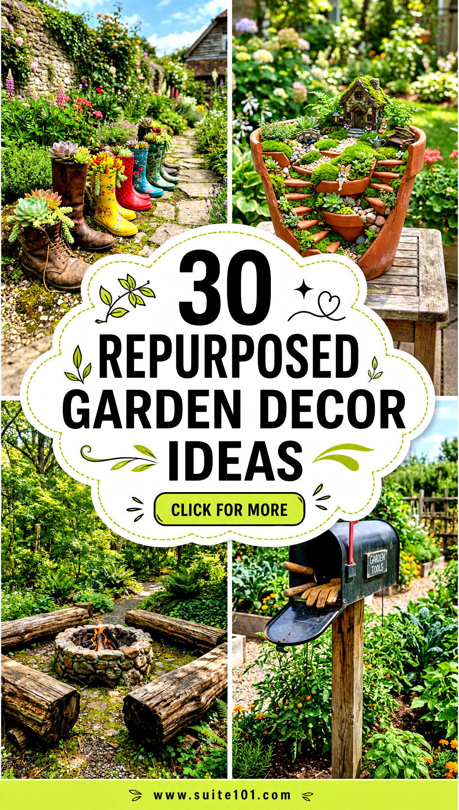 30 Repurposed Garden Decor Ideas to Refresh Your Yard Now - 30 Repurposed Garden Decor Ideas to Refresh Your Yard Now