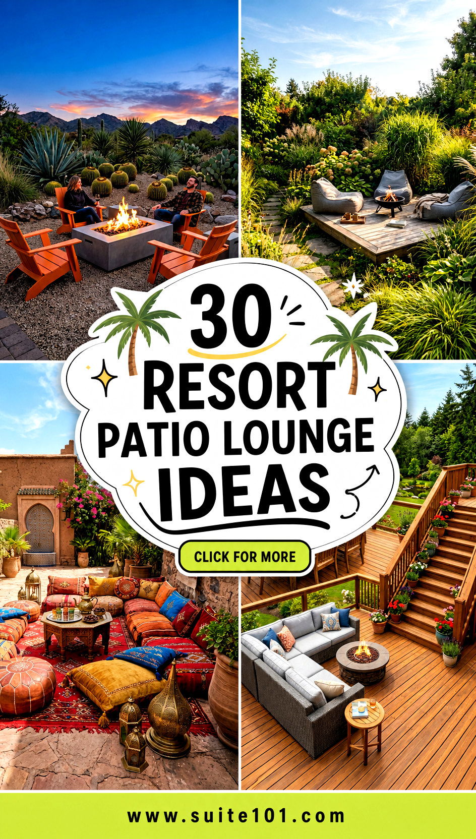 30 Resort Patio Lounge Ideas for Vacation-Vibe Outdoor Living - 30 Resort Patio Lounge Ideas for Vacation-Vibe Outdoor Living