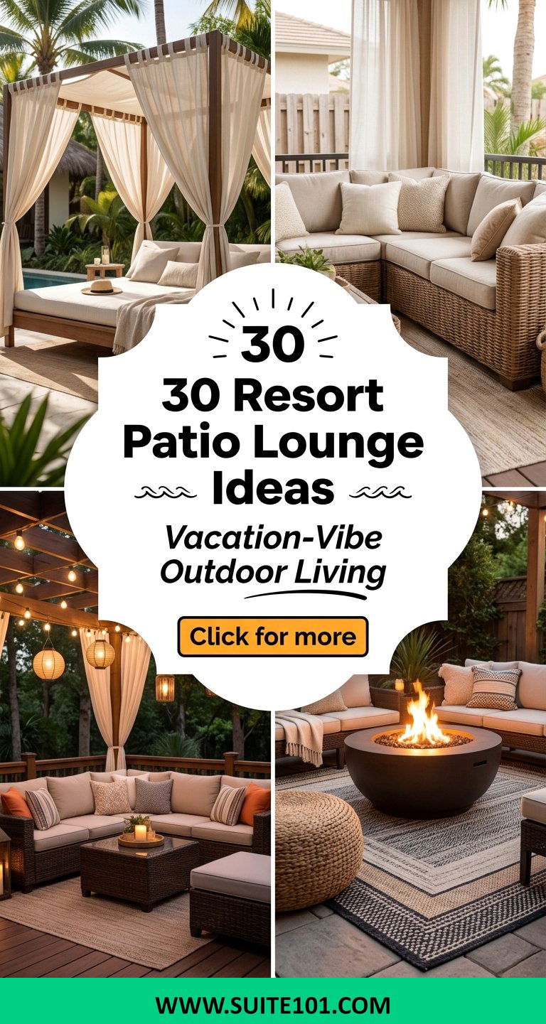 30 Resort Patio Lounge Ideas for Vacation-Vibe Outdoor Living - 30 Resort Patio Lounge Ideas for Vacation-Vibe Outdoor Living