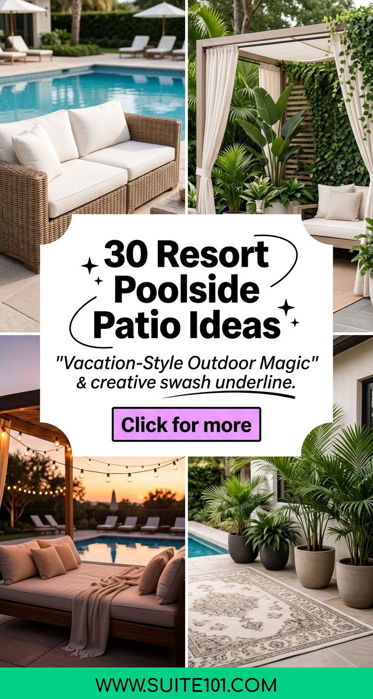 30 Resort Poolside Patio Ideas for a Vacation-Style Look - 30 Resort Poolside Patio Ideas for a Vacation-Style Look
