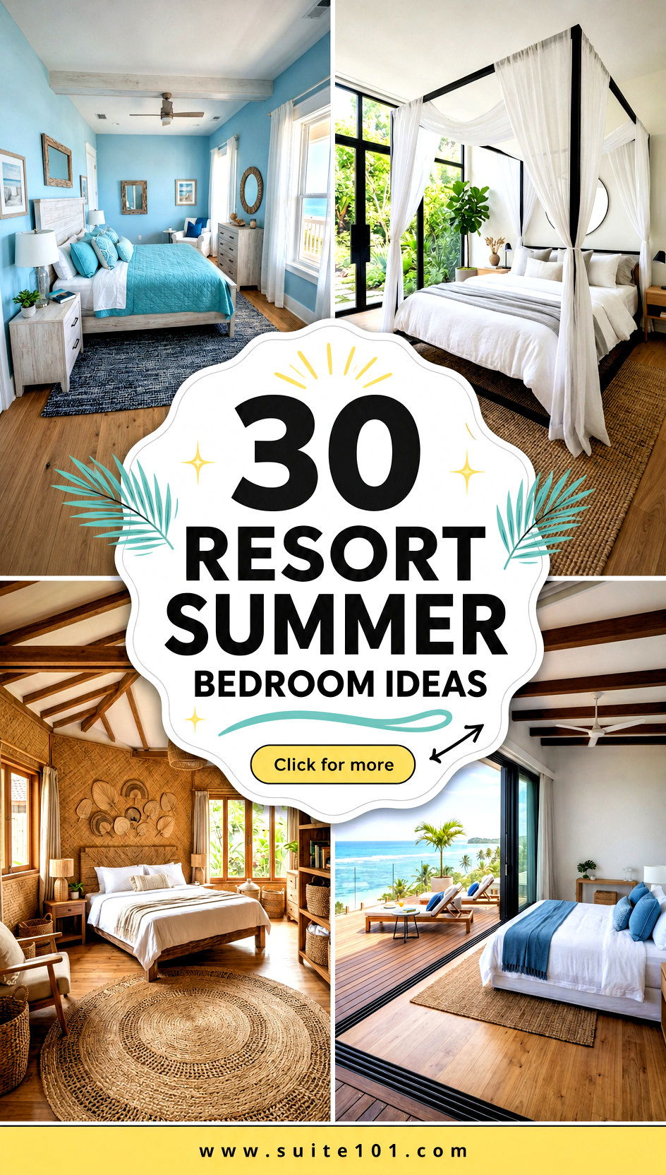 30 Resort Summer Bedroom Ideas for a Breezy Luxe Retreat - 30 Resort Summer Bedroom Ideas for a Breezy, Luxe Retreat