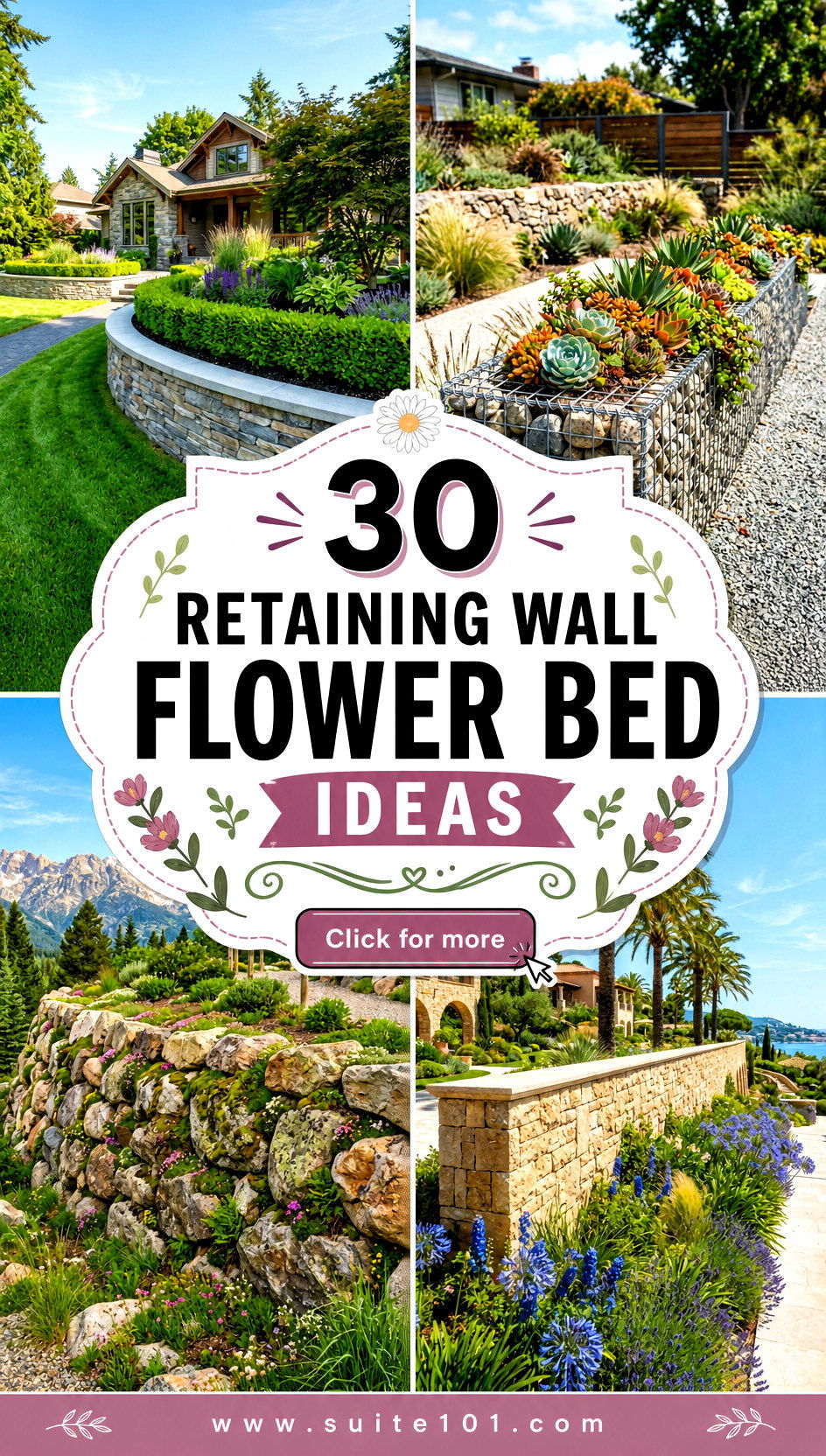 30 Retaining Wall Flower Bed Ideas for a Stunning Garden Slope - 30 Retaining Wall Flower Bed Ideas for a Stunning Garden Slope