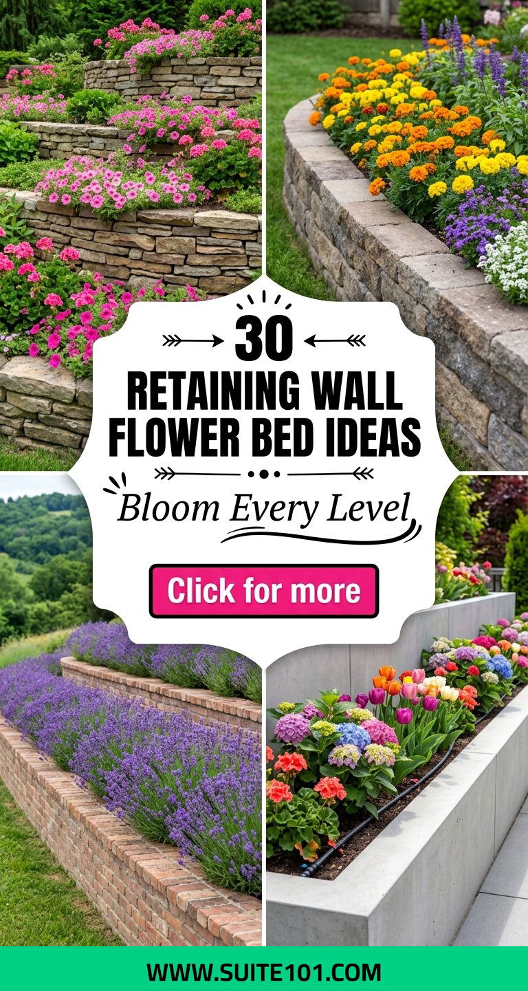 30 Retaining Wall Flower Bed Ideas for a Stunning Garden Slope - 30 Retaining Wall Flower Bed Ideas for a Stunning Garden Slope