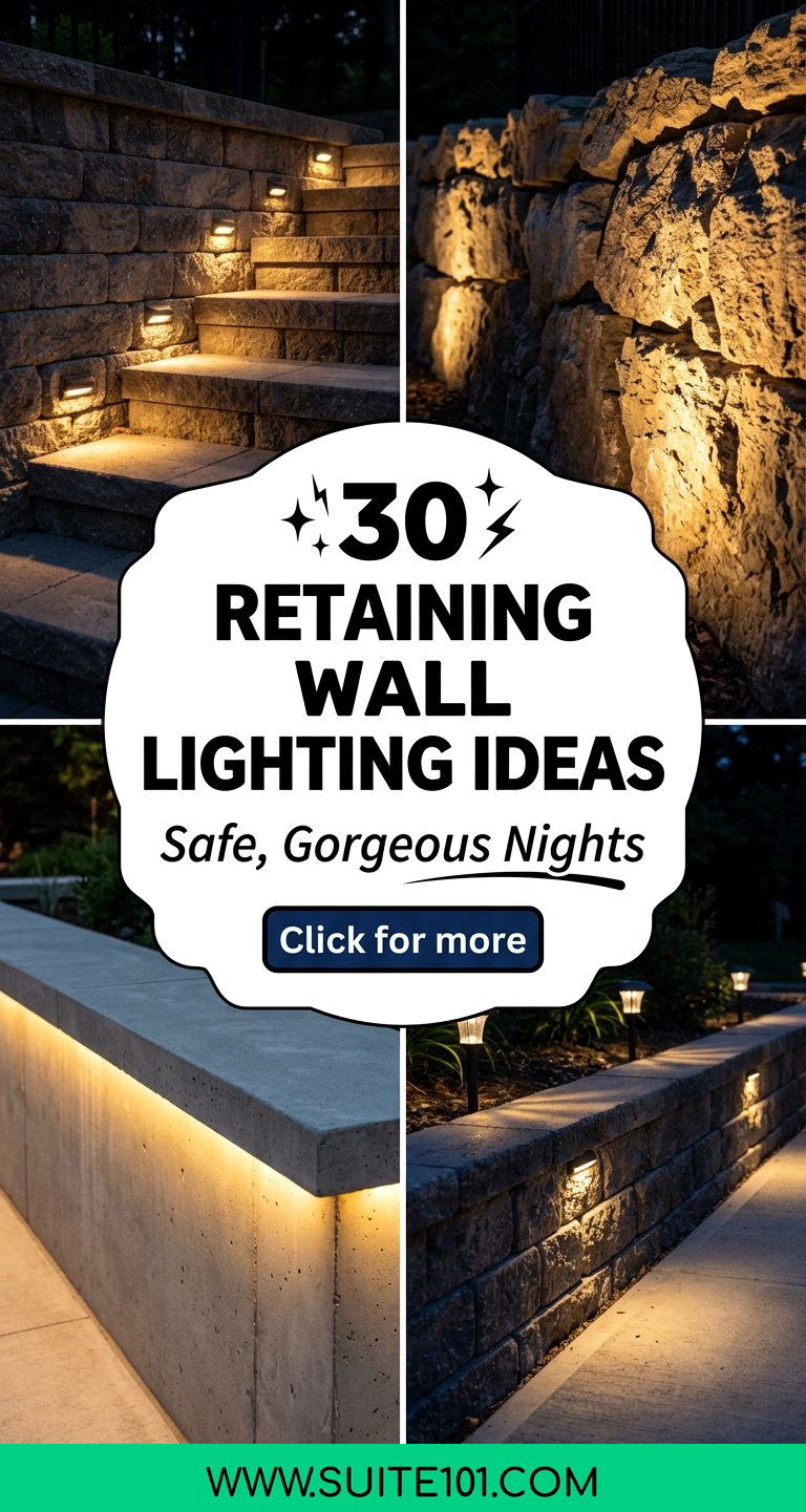 30 Retaining Wall Lighting Ideas for Safe Gorgeous Nights - 30 Retaining Wall Lighting Ideas for Safe, Gorgeous Nights