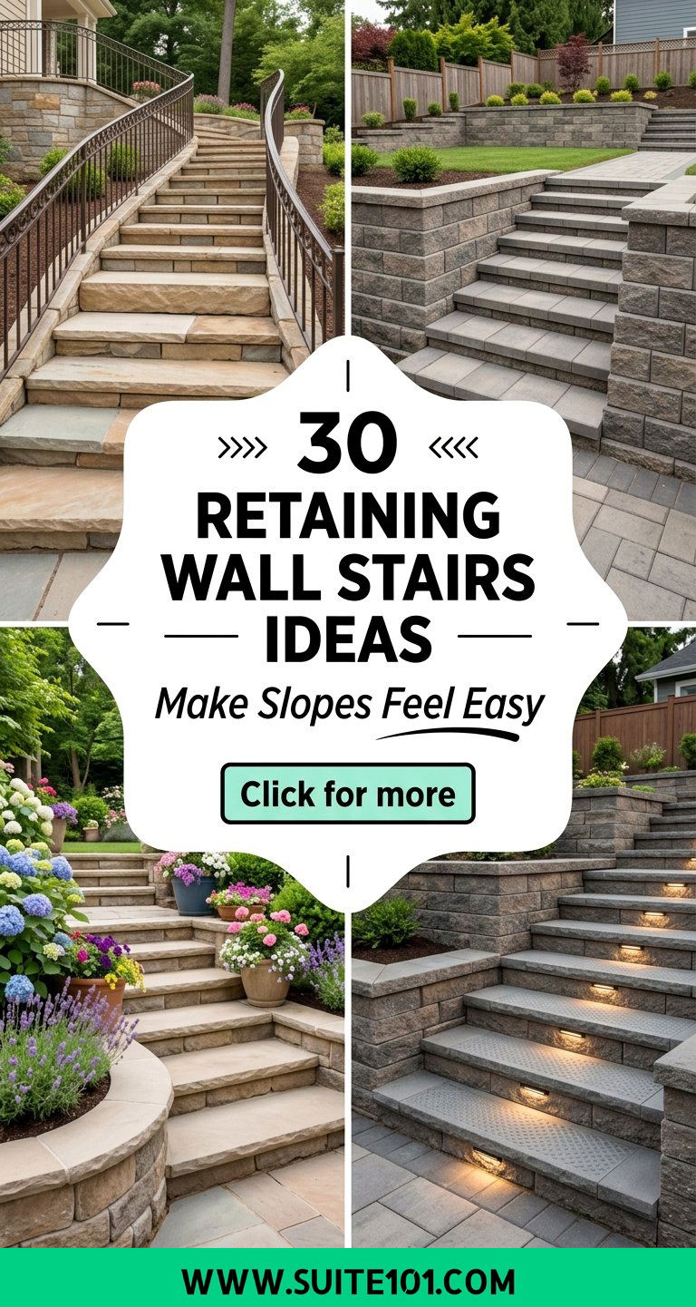 30 Retaining Wall Stairs Ideas That Make Slopes Feel Easy - 30 Retaining Wall Stairs Ideas That Make Slopes Feel Easy