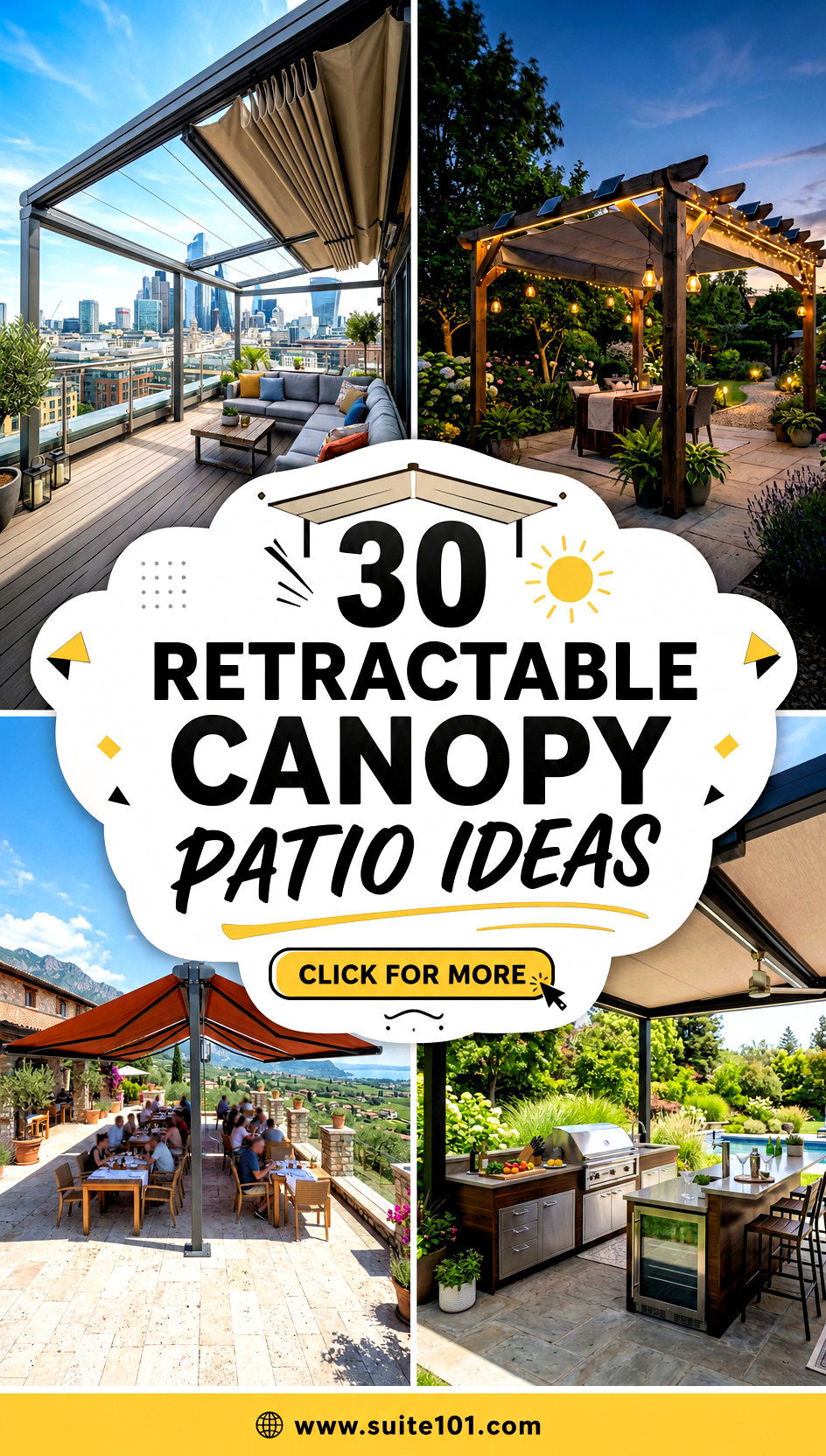 30 Retractable Canopy Patio Ideas for Shade All Summer Long - 30 Retractable Canopy Patio Ideas for Shade All Summer Long