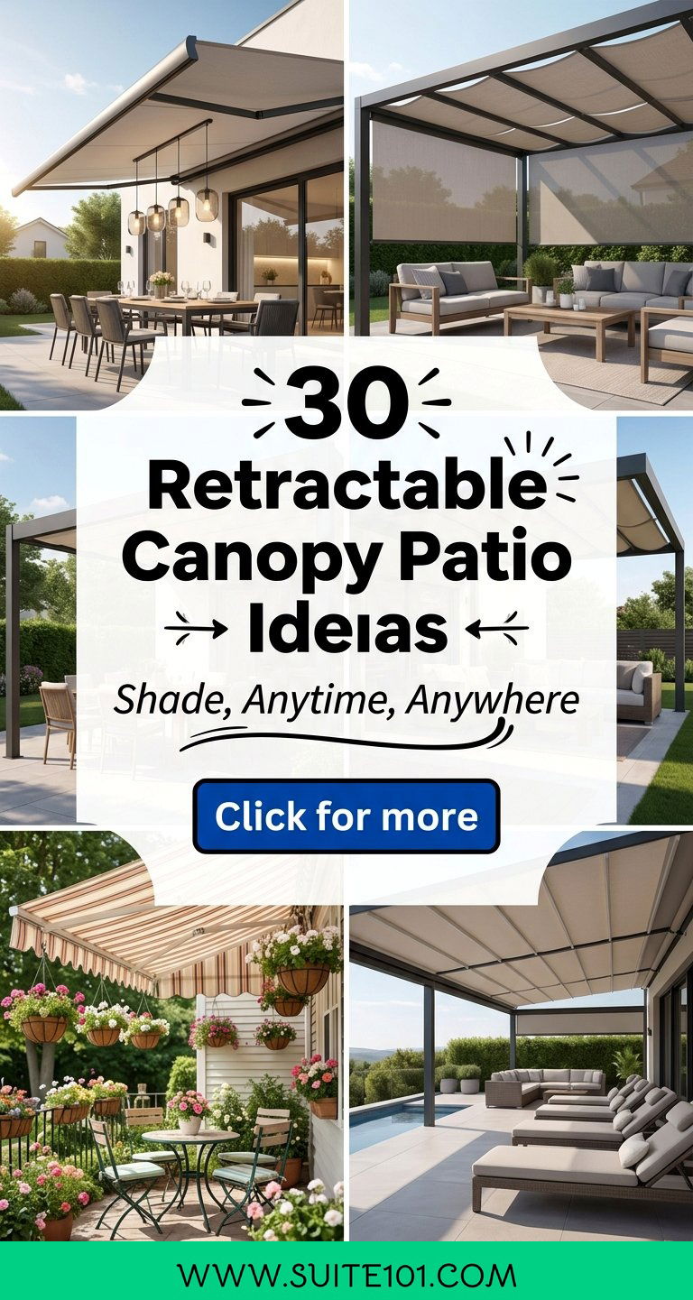 30 Retractable Canopy Patio Ideas for Shade All Summer Long - 30 Retractable Canopy Patio Ideas for Shade All Summer Long