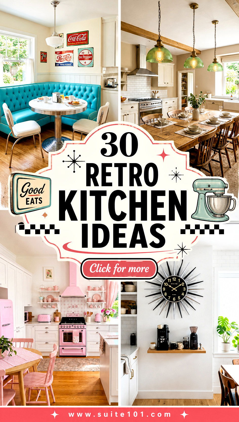 30 Retro Kitchen Ideas for a Modern Vintage Makeover Today - 30 Retro Kitchen Ideas for a Modern Vintage Makeover Today
