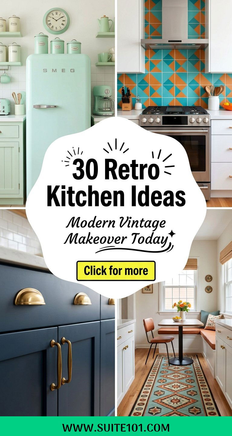 30 Retro Kitchen Ideas for a Modern Vintage Makeover Today - 30 Retro Kitchen Ideas for a Modern Vintage Makeover Today