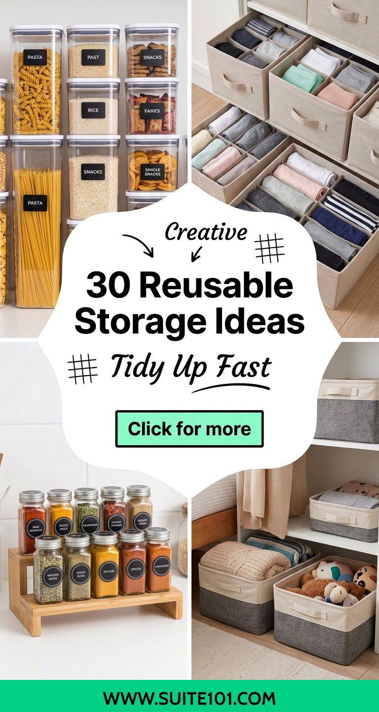 30 Reusable Storage Ideas to Tidy Up Fast and Stay Organized - 30 Reusable Storage Ideas to Tidy Up Fast and Stay Organized