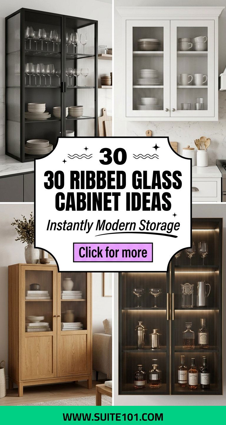 30 Ribbed Glass Cabinet Ideas That Look Modern and Chic Today - 30 Ribbed Glass Cabinet Ideas That Look Modern & Chic Today