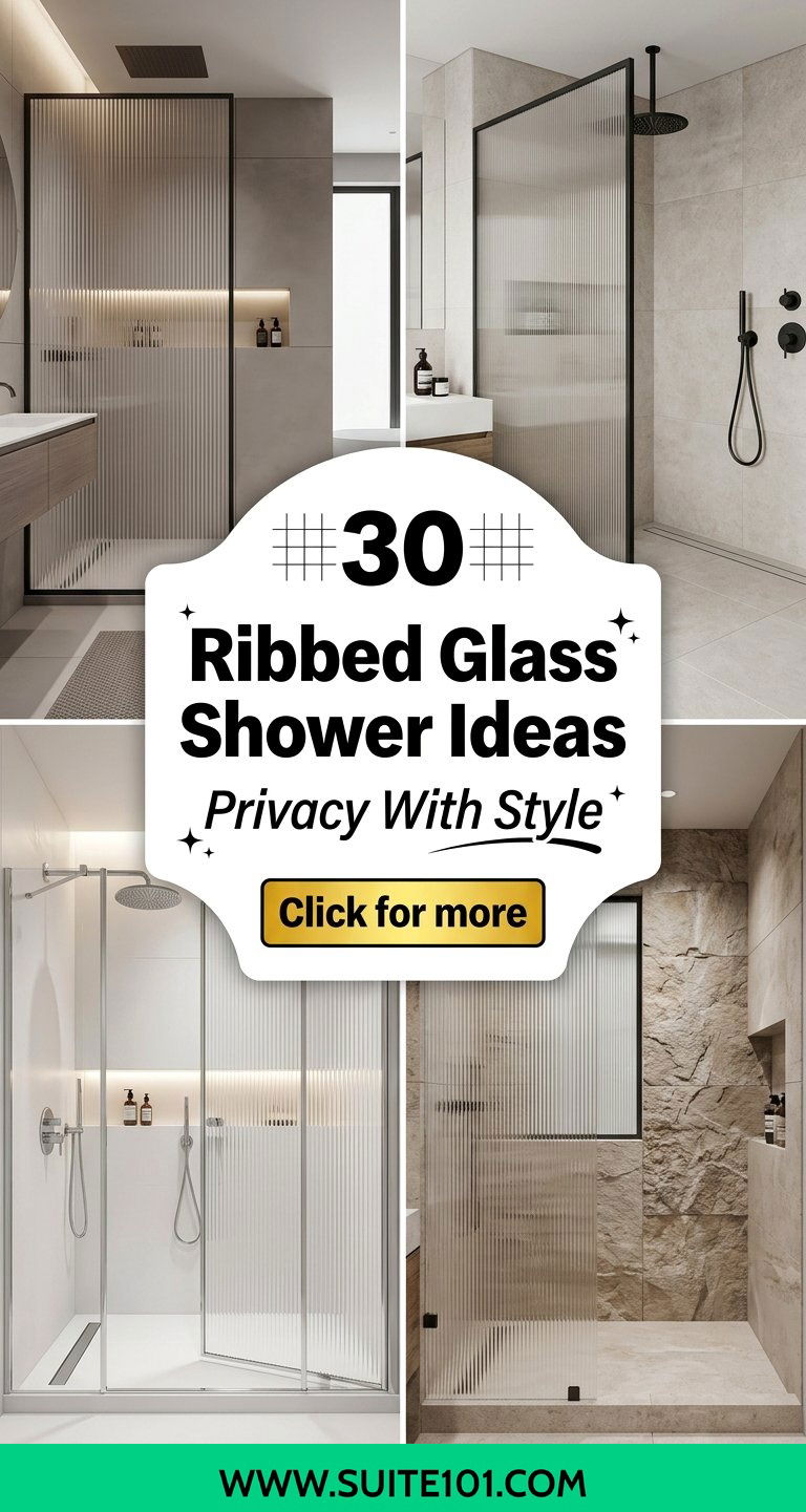 30 Ribbed Glass Shower Ideas for Privacy and Modern Style - 30 Ribbed Glass Shower Ideas for Privacy and Modern Style
