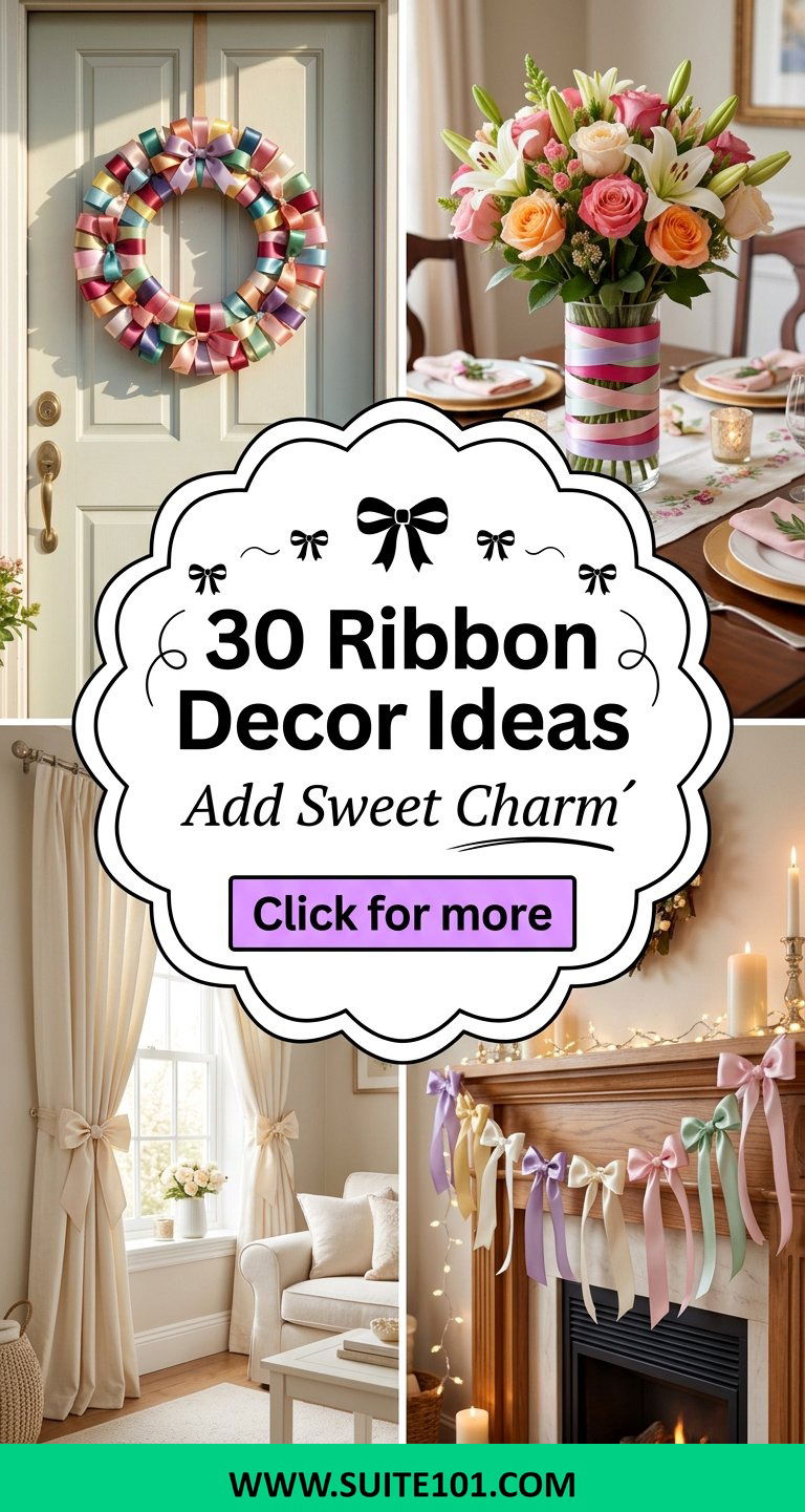 30 Ribbon Decor Ideas to Add Sweet Charm to Any Room Quickly - 30 Ribbon Decor Ideas to Add Sweet Charm to Any Room Quickly