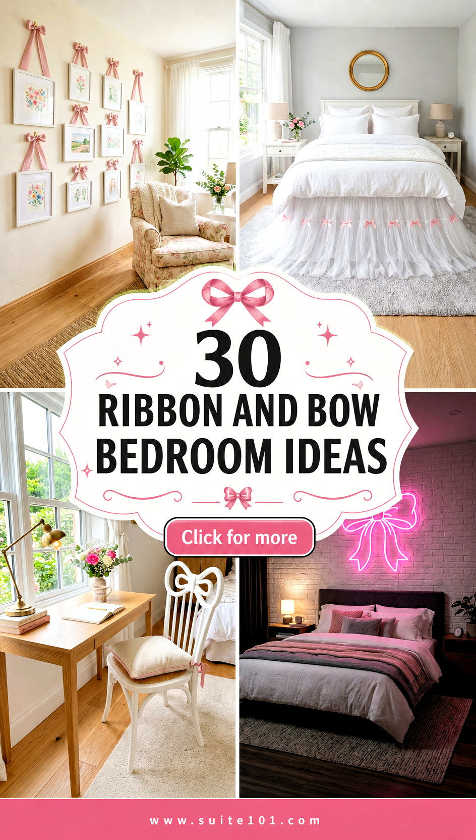 30 Ribbon and Bow Bedroom Ideas for a Sweet Stylish Room - 30 Ribbon and Bow Bedroom Ideas for a Sweet, Stylish Room