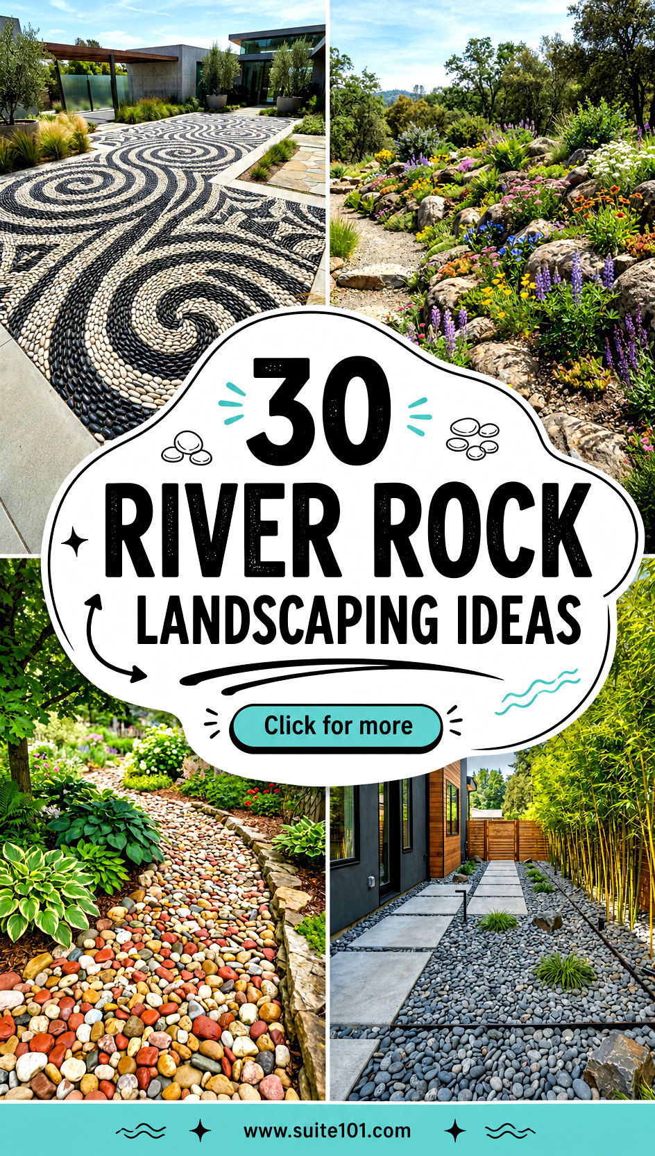 30 River Rock Landscaping Ideas That Rock Your Curb Appeal - 30 River Rock Landscaping Ideas That Rock Your Curb Appeal