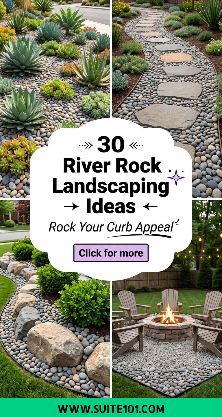 30 River Rock Landscaping Ideas That Rock Your Curb Appeal - 30 River Rock Landscaping Ideas That Rock Your Curb Appeal