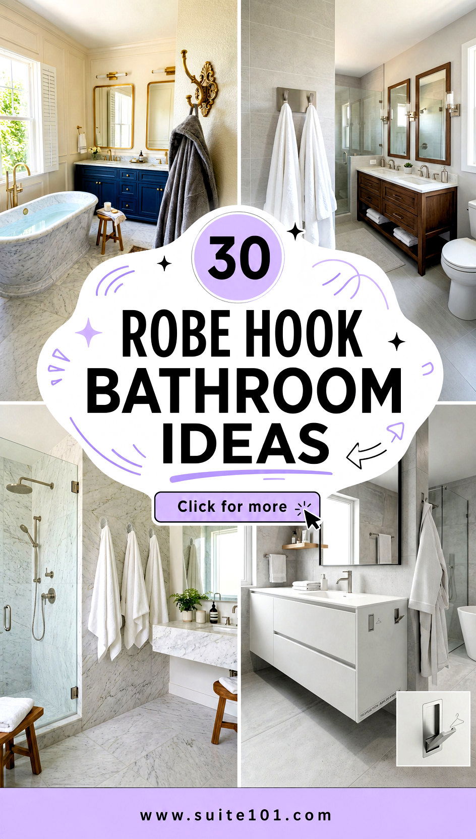 30 Robe Hook Bathroom Ideas for Easy Storage and Style - 30 Robe Hook Bathroom Ideas for Easy Storage and Style