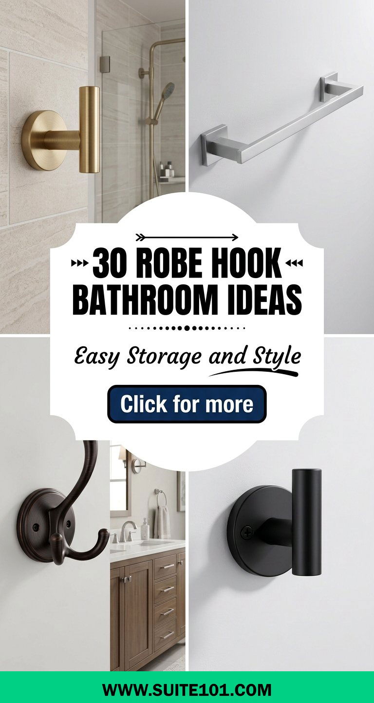 30 Robe Hook Bathroom Ideas for Easy Storage and Style - 30 Robe Hook Bathroom Ideas for Easy Storage and Style