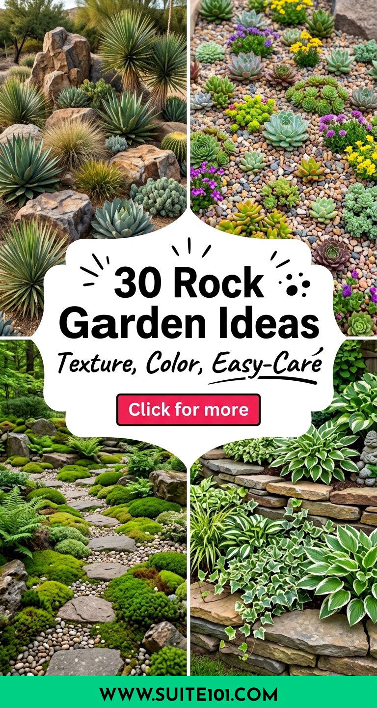 30 Rock Garden Ideas for Texture Color and Easy-Care Beauty - 30 Rock Garden Ideas for Texture, Color, and Easy-Care Beauty