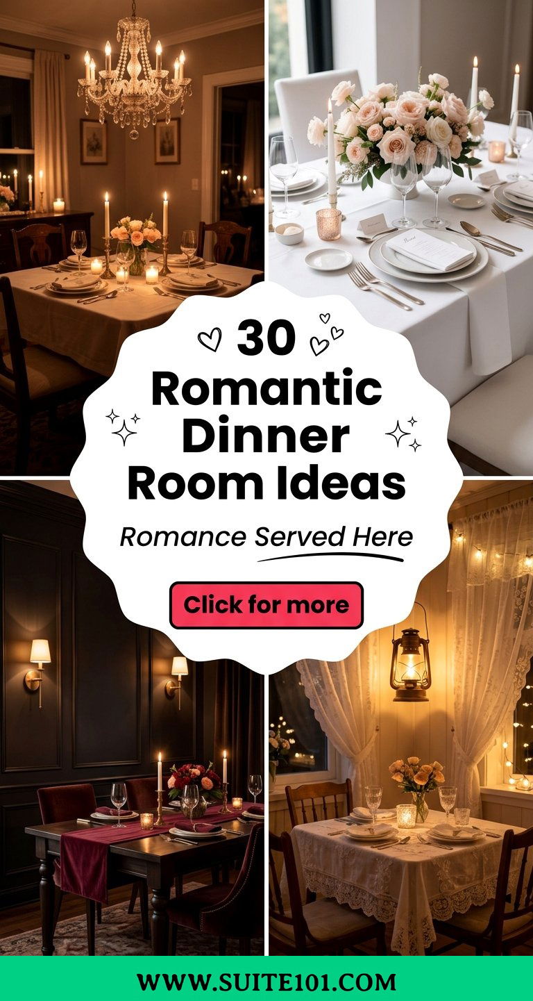 30 Romantic Dinner Room Ideas for an Unforgettable Evening - 30 Romantic Dinner Room Ideas for an Unforgettable Evening